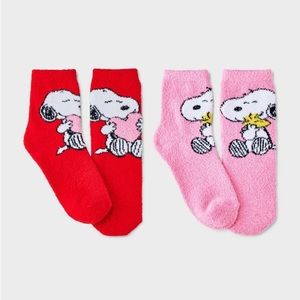 Snoopy Soft Valentine’s Day Cozy Crew Socks NWT Last One Left